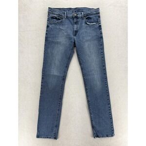 Mott & Bow Slim Staple Jeans Mens 35x34 Blue Medium Wash Straight Stretch Denim